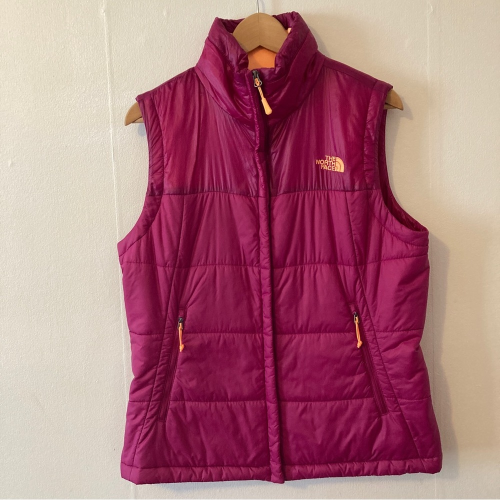 The North Face Pink Puffer Vest sizeLarge EUC